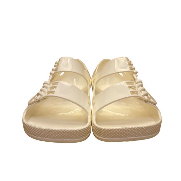 F-Troupe Women’s White PVC Buckle Strap Open Toe Sandals Size EU37/US7 - Picture 2 of 9